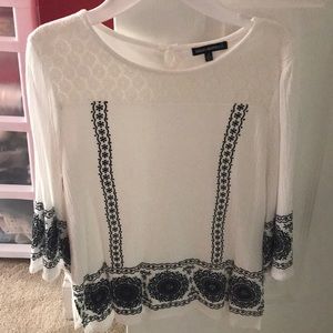 Girls Sequin Hearts Large Bell Sleeve blouse